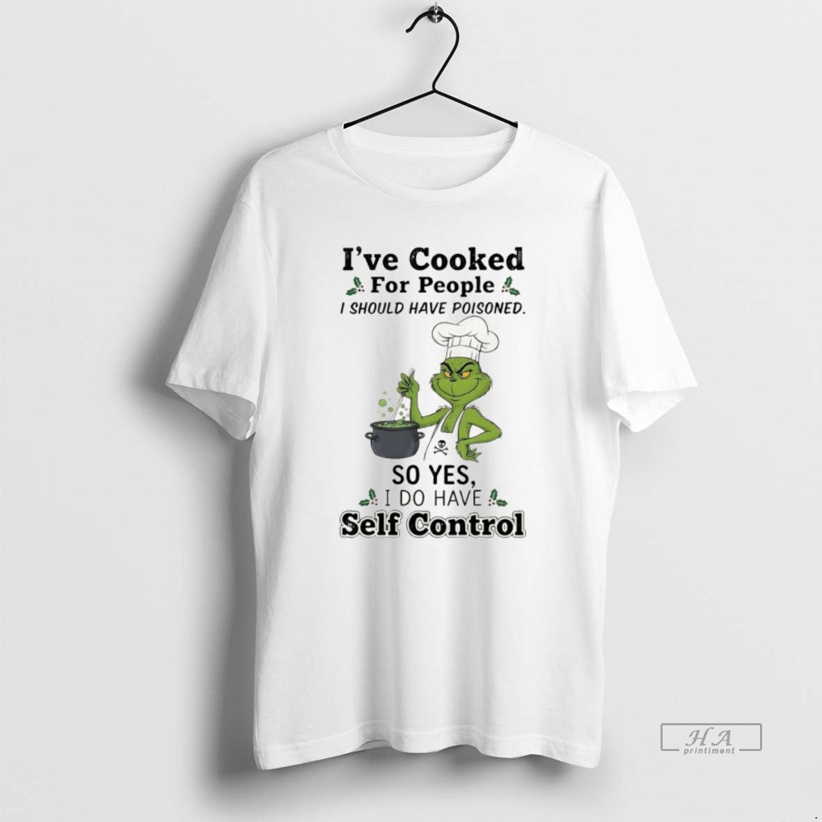 Official Grinch Cook Ive Cooked For People I Should - Adult & Kids T-Shirts, Sweatshirts & Hoodies apparel design preview 1