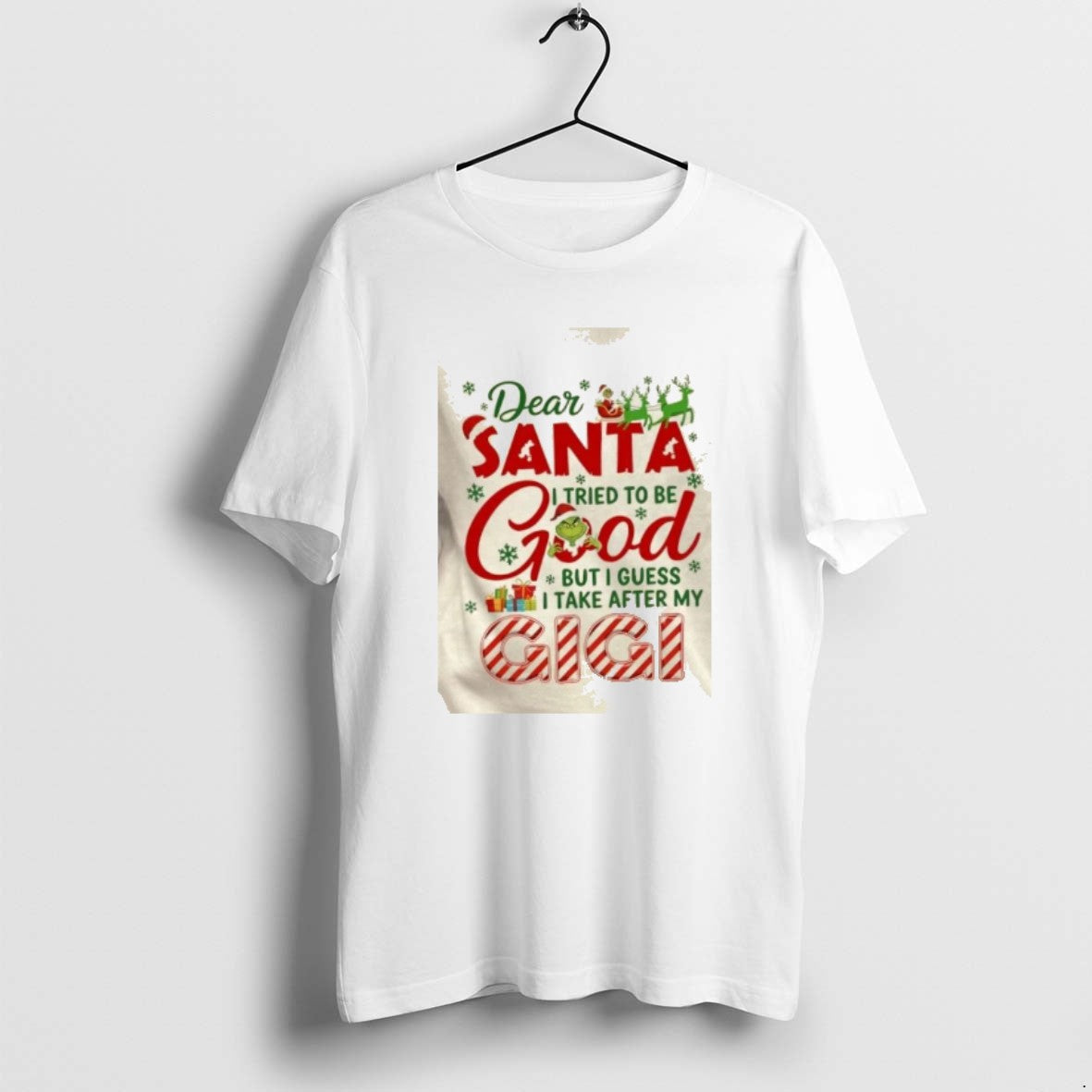 Official Grinch Dear Santa I Tried To Be Good But - Adult & Kids T-Shirts, Sweatshirts & Hoodies apparel design preview 1