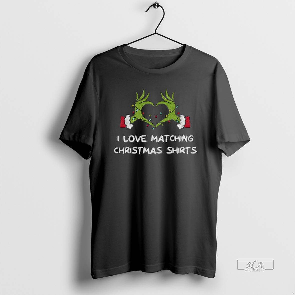 Official Grinch Hands I Love Matching Christmas Merry - Adult & Kids T-Shirts, Sweatshirts & Hoodies apparel design preview 1