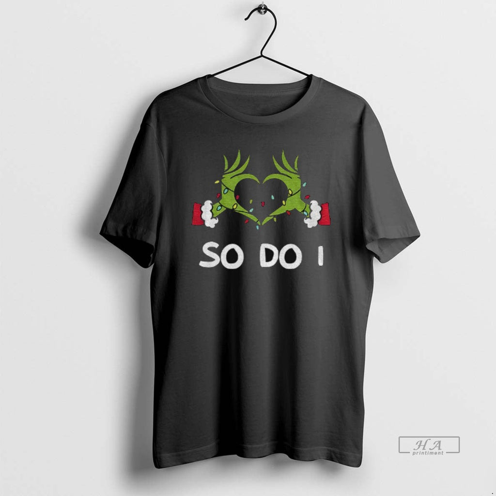 Official Grinch Love Hands Sign So Do I Merry - Adult & Kids T-Shirts, Sweatshirts & Hoodies apparel design preview 1