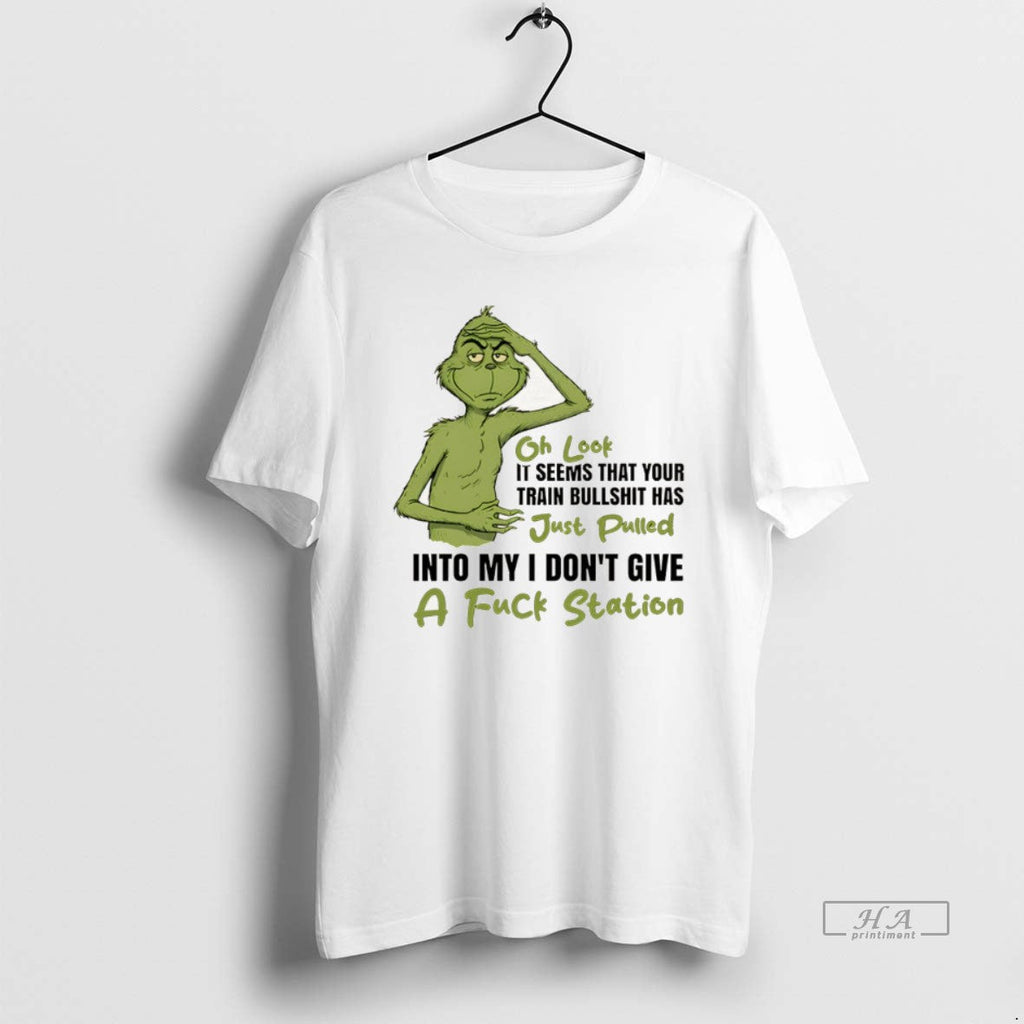 Official Grinch Oh Look It Seems That Your Train - Adult & Kids T-Shirts, Sweatshirts & Hoodies apparel design preview 1