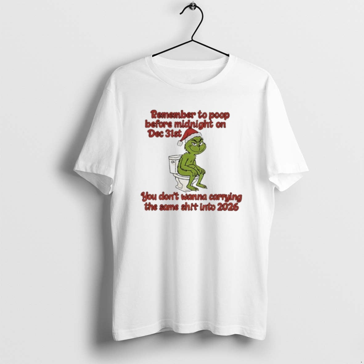 Official Grinch On Toilet Remember To Poop Before - Adult & Kids T-Shirts, Sweatshirts & Hoodies apparel design preview 1