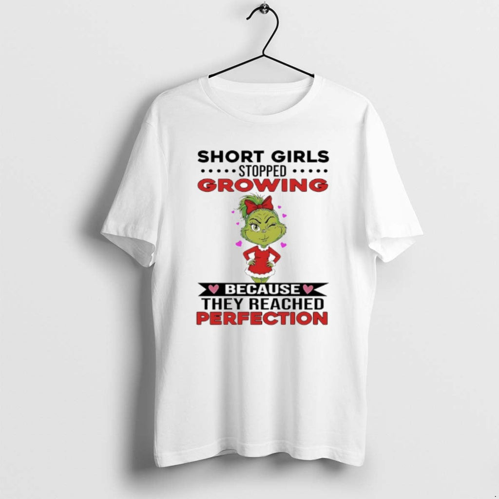 Official Grinch Short Girls Stopped Growing Because - Adult & Kids T-Shirts, Sweatshirts & Hoodies apparel design preview 1