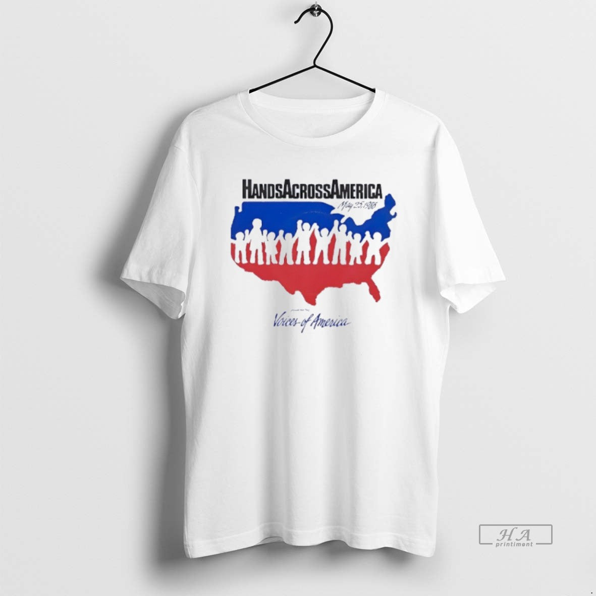 Official Hands Across America May 25 1986 Voices Of - Adult & Kids T-Shirts, Sweatshirts & Hoodies apparel design preview 1