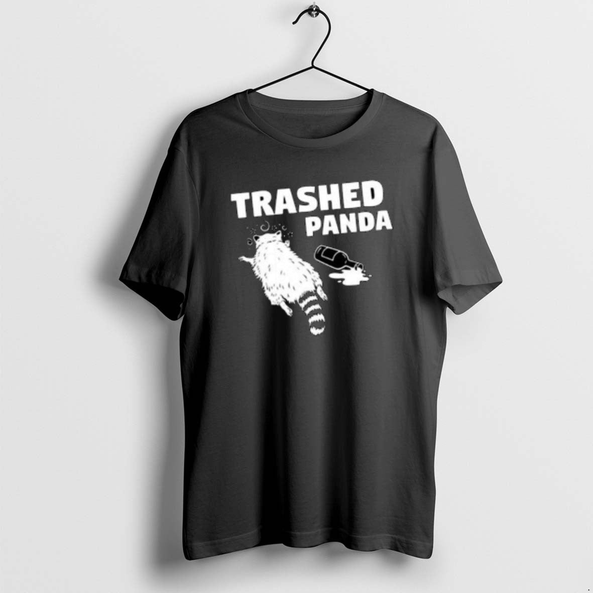 Official Hanover Drunk Raccoon Trashed Panda Circle - Adult & Kids T-Shirts, Sweatshirts & Hoodies apparel design preview 1