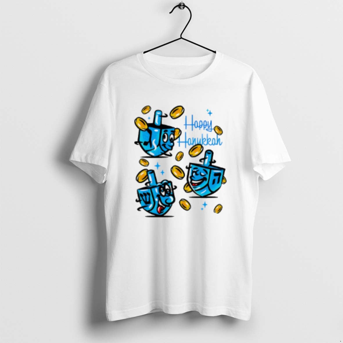 Official Happy Hanukkah Here Comes 2025 - Adult & Kids T-Shirts, Sweatshirts & Hoodies apparel design preview 1