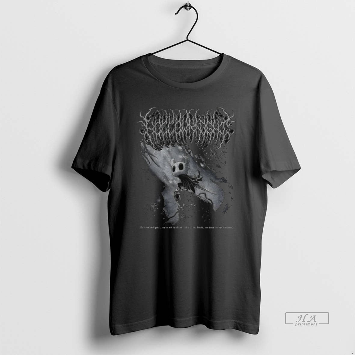 Official Hollow Knight Metal No Cost To Great Mind - Adult & Kids T-Shirts, Sweatshirts & Hoodies apparel design preview 1