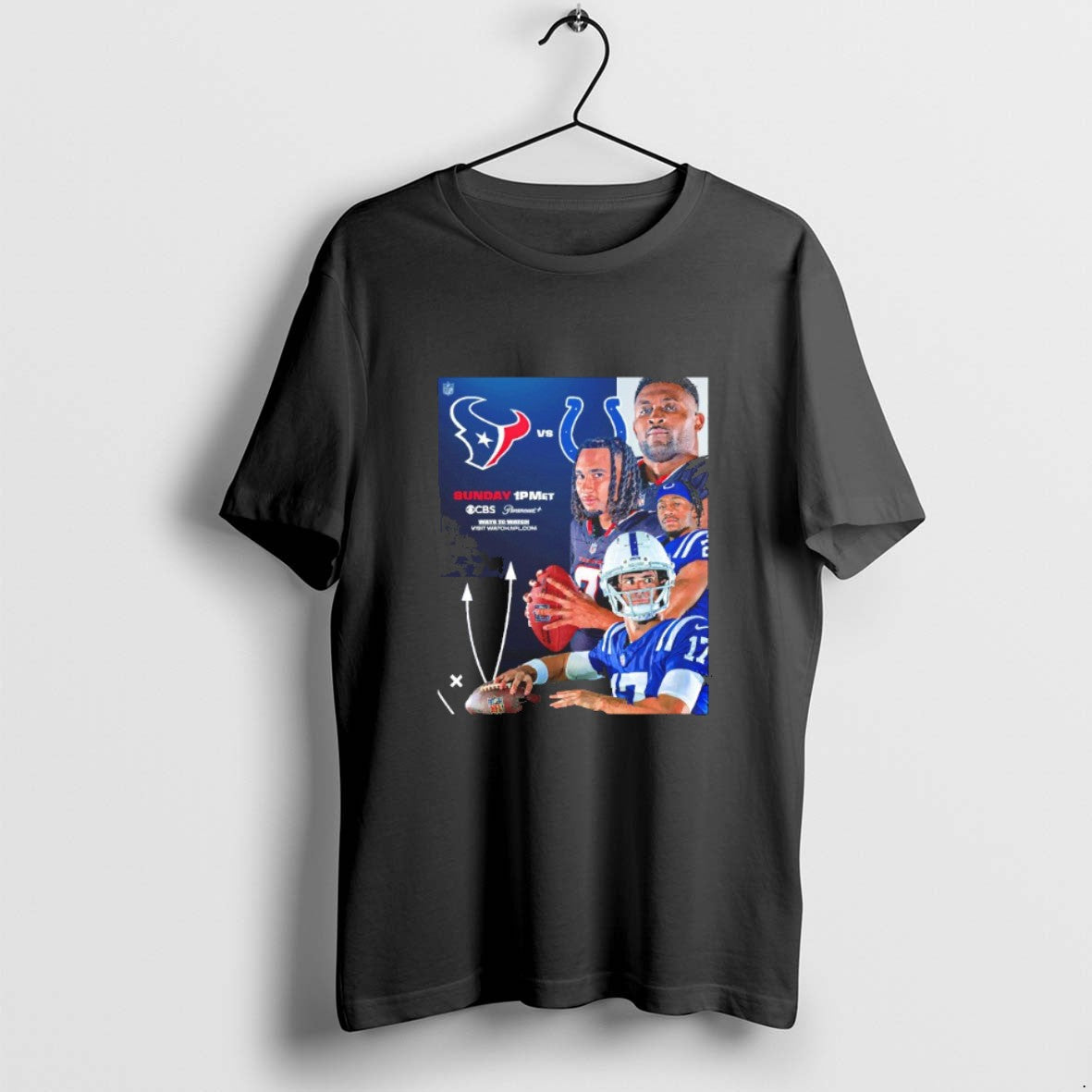 Official Houston Texans Vs Indianapolis Colts Afc - Adult & Kids T-Shirts, Sweatshirts & Hoodies apparel design preview 1