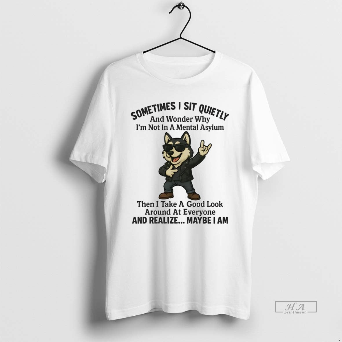 Official Husky Sometimes I Sit Quietly Wonder Why And - Adult & Kids T-Shirts, Sweatshirts & Hoodies apparel design preview 1