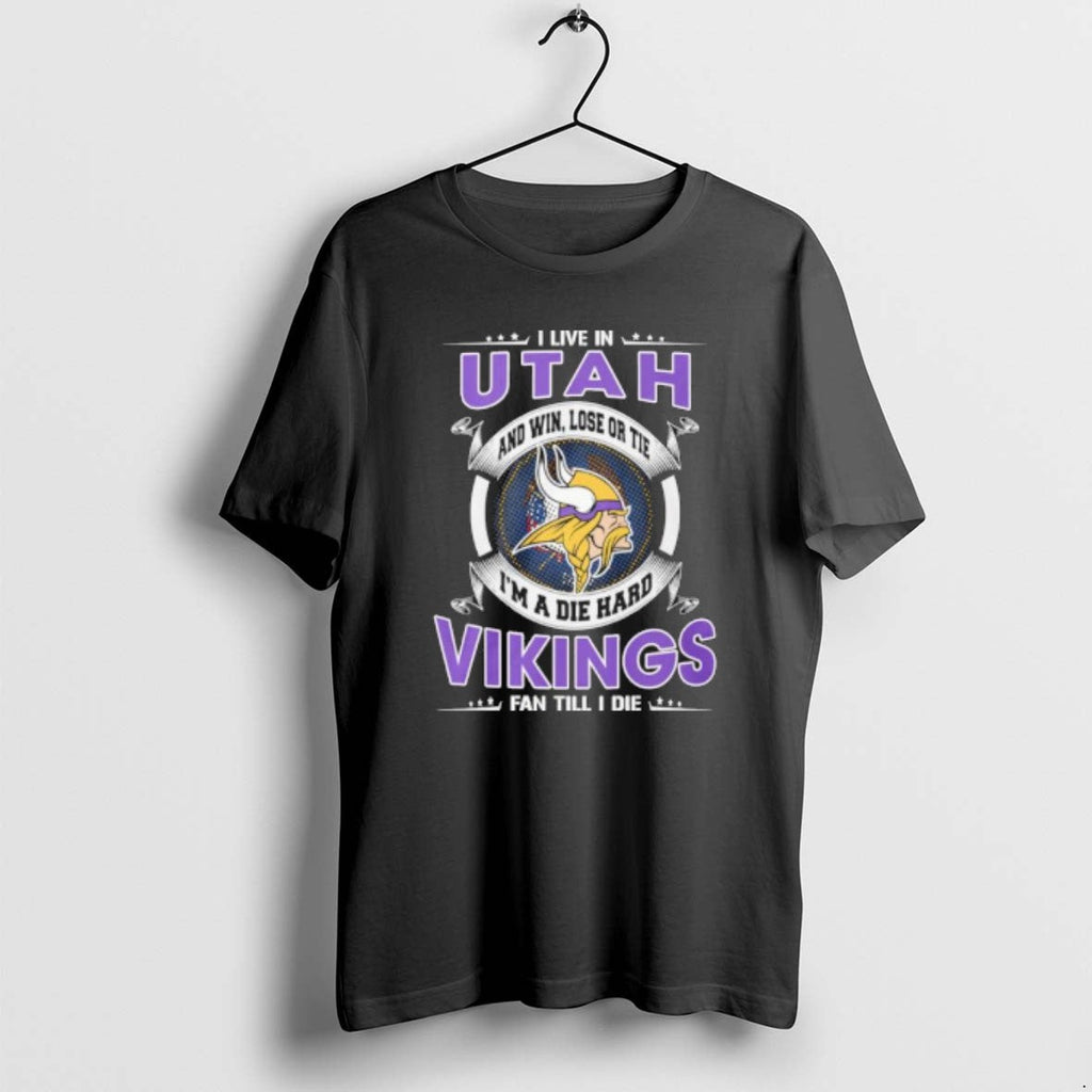 Official I Live In Utah And Win Lose Or Tie Im A Die - Adult & Kids T-Shirts, Sweatshirts & Hoodies apparel design preview 1