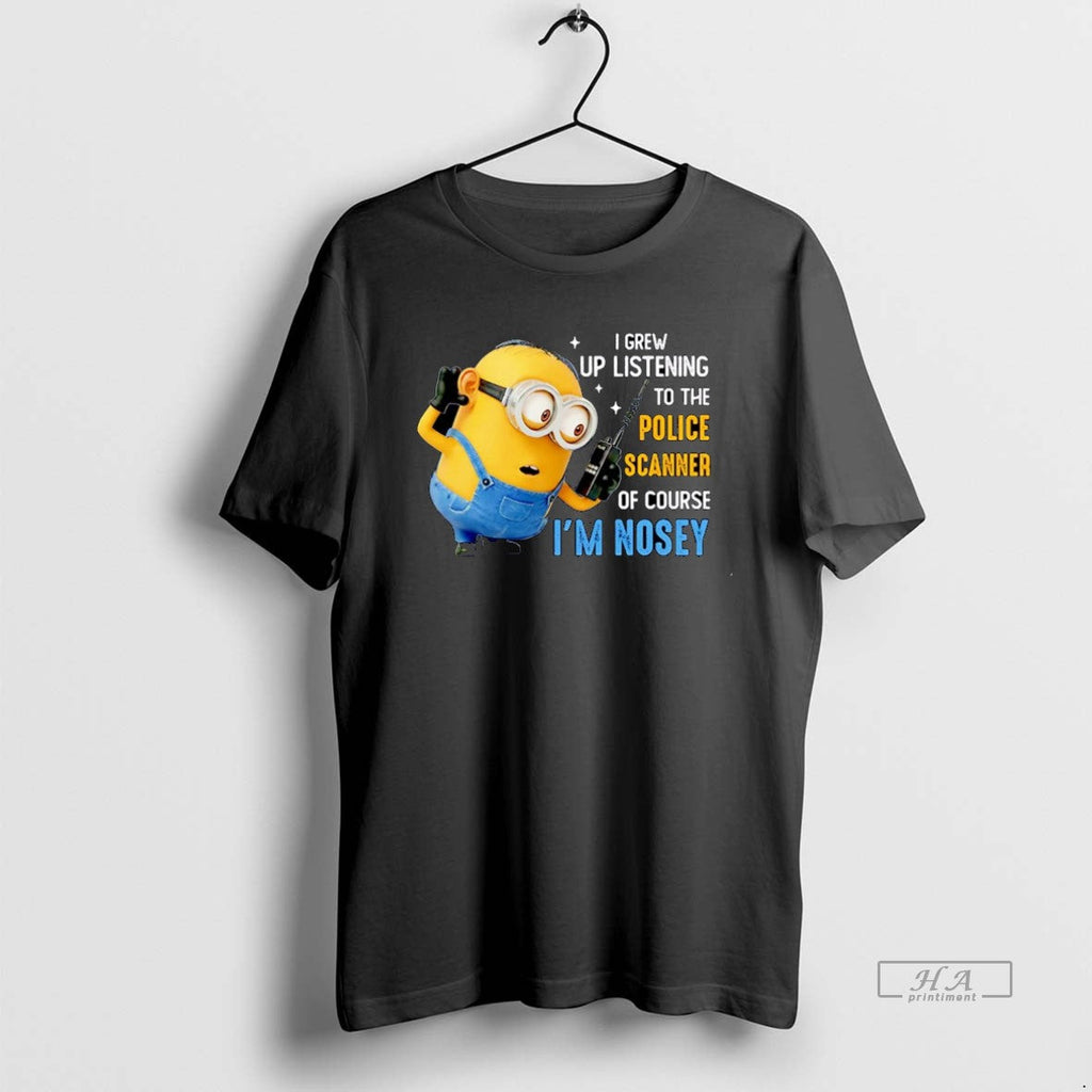 Official I Grew Up Listening To The Police Scanner Of - Adult & Kids T-Shirts, Sweatshirts & Hoodies apparel design preview 1