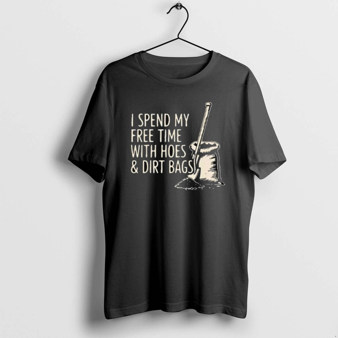 Official I Spend My Free Time With Hoes And Dirt Bags - Adult & Kids T-Shirts, Sweatshirts & Hoodies apparel design preview 1