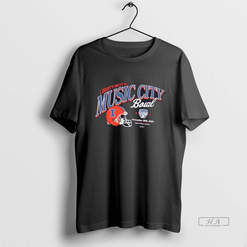 Official Illinois Fighting Illini 2025 Liberty Mutual - Adult & Kids T-Shirts, Sweatshirts & Hoodies apparel design preview 1