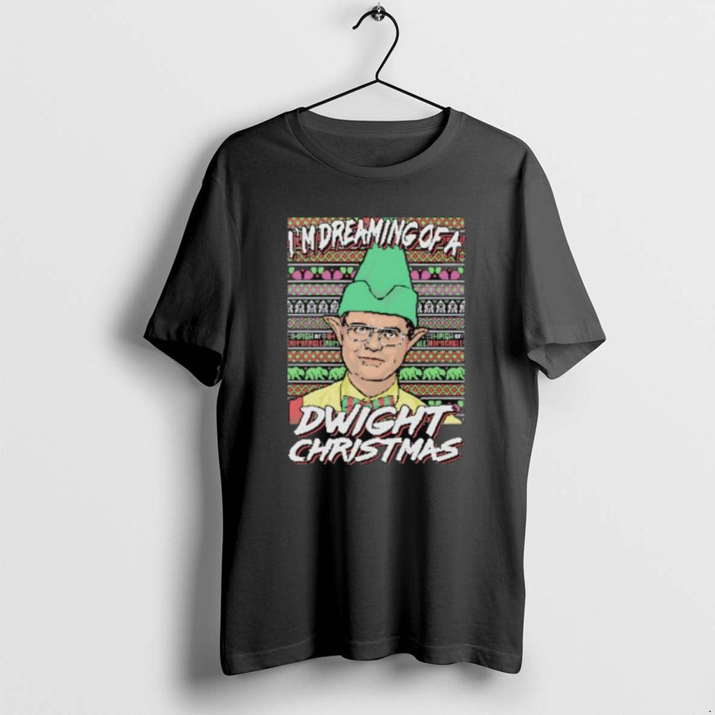 Official Im Dreaming Of A Dwightc Christmas Ugly - Adult & Kids T-Shirts, Sweatshirts & Hoodies apparel design preview 1