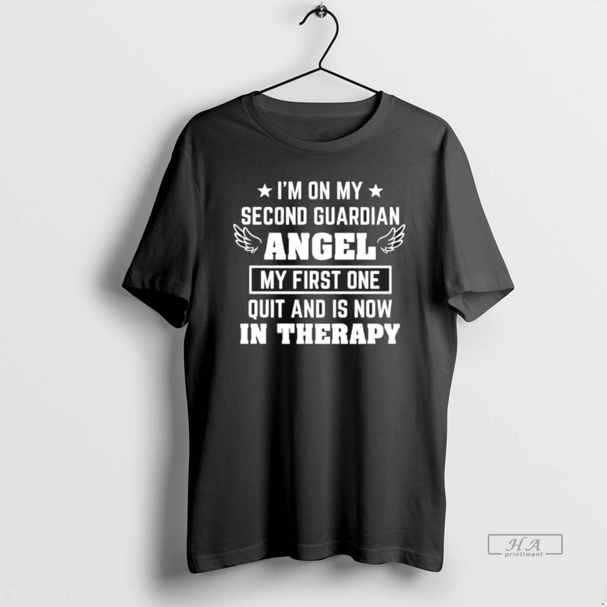Official Im On My Second Guardian Angel First One - Adult & Kids T-Shirts, Sweatshirts & Hoodies apparel design preview 1