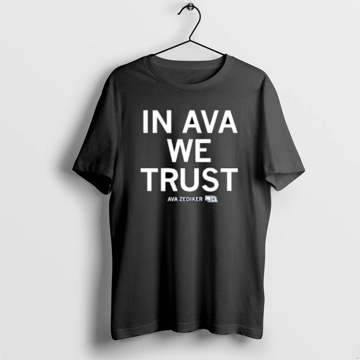 Official In Ava Zediker We Trust Circle Black - Adult & Kids T-Shirts, Sweatshirts & Hoodies apparel design preview 1