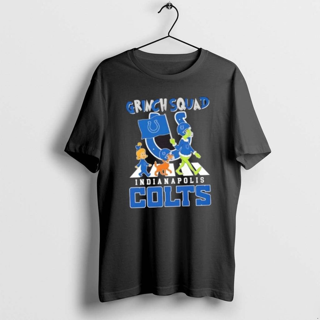 Official Indianapolis Colts X Grinch Squad Abbey Road - Adult & Kids T-Shirts, Sweatshirts & Hoodies apparel design preview 1