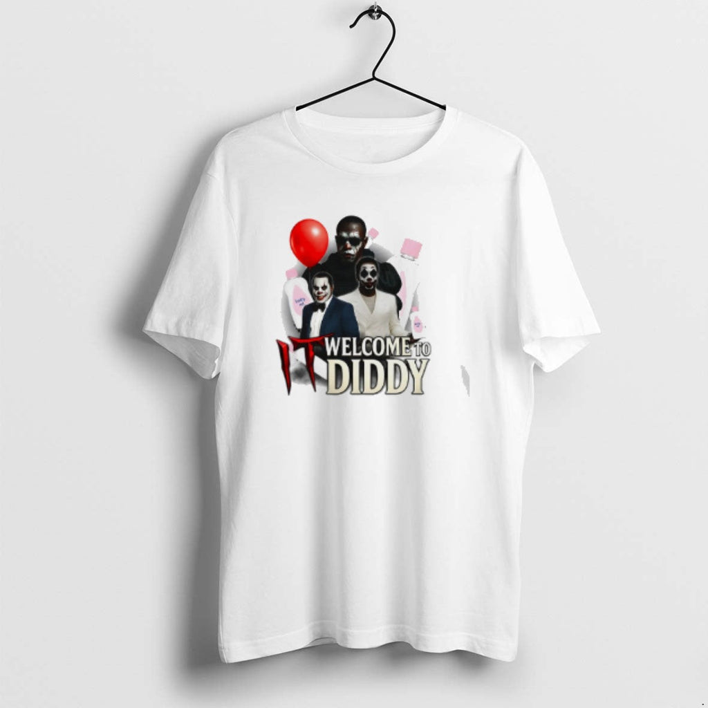 Official It Welcome To Diddy Clown Joke - Adult & Kids T-Shirts, Sweatshirts & Hoodies apparel design preview 1