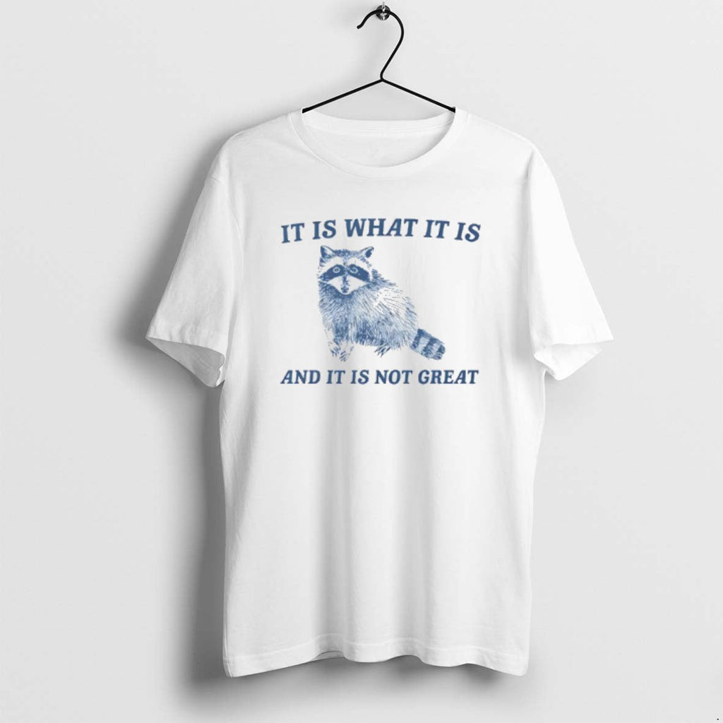 Official It Is What And Not Great Raccoon - Adult & Kids T-Shirts, Sweatshirts & Hoodies apparel design preview 1