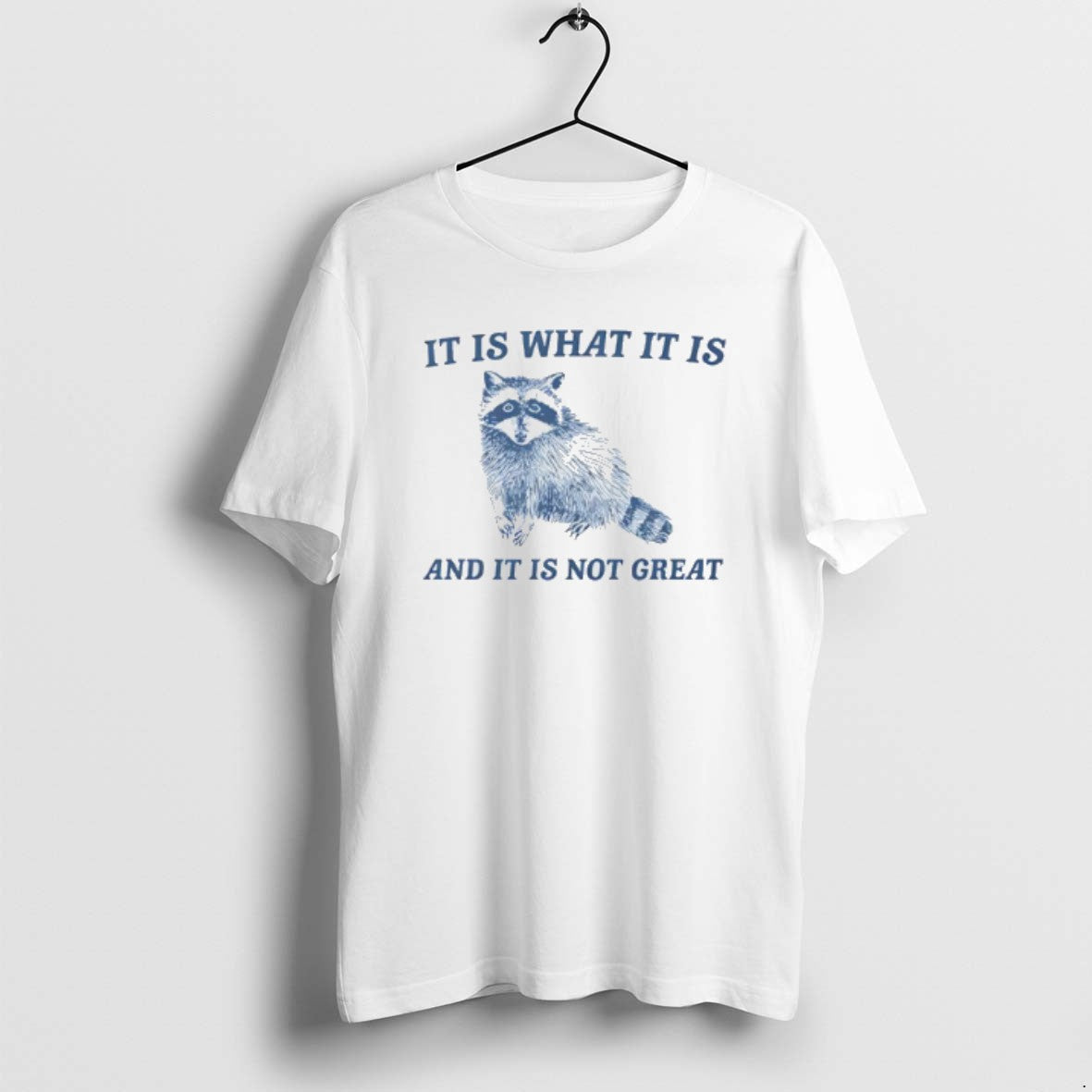 Official It Is What And Not Great Raccoon - Adult & Kids T-Shirts, Sweatshirts & Hoodies apparel design preview 1