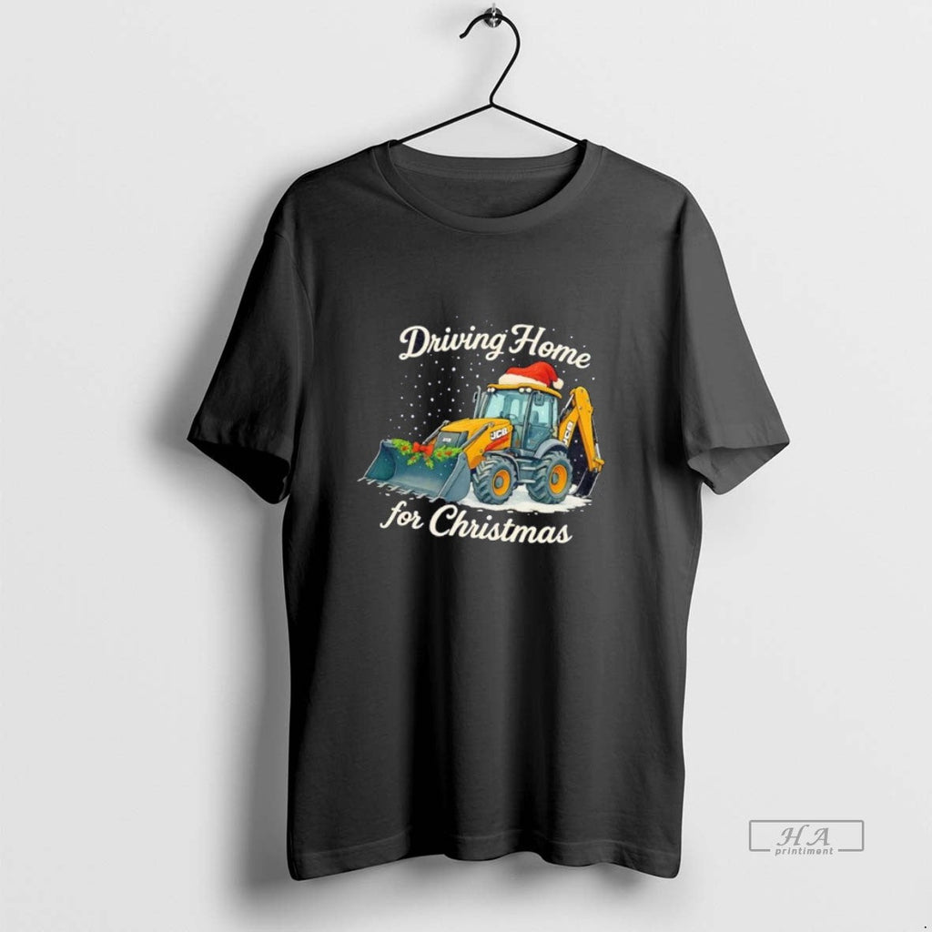 Official Jcb Truck Driving Home For Christmas - Adult & Kids T-Shirts, Sweatshirts & Hoodies apparel design preview 1