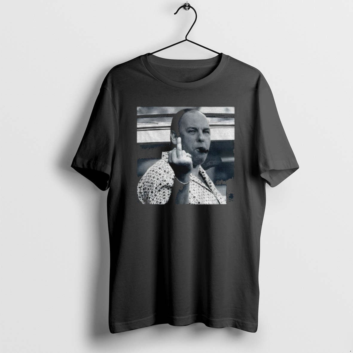 Official James Gandolfini Middle Finger The Sopranos - Adult & Kids T-Shirts, Sweatshirts & Hoodies apparel design preview 1