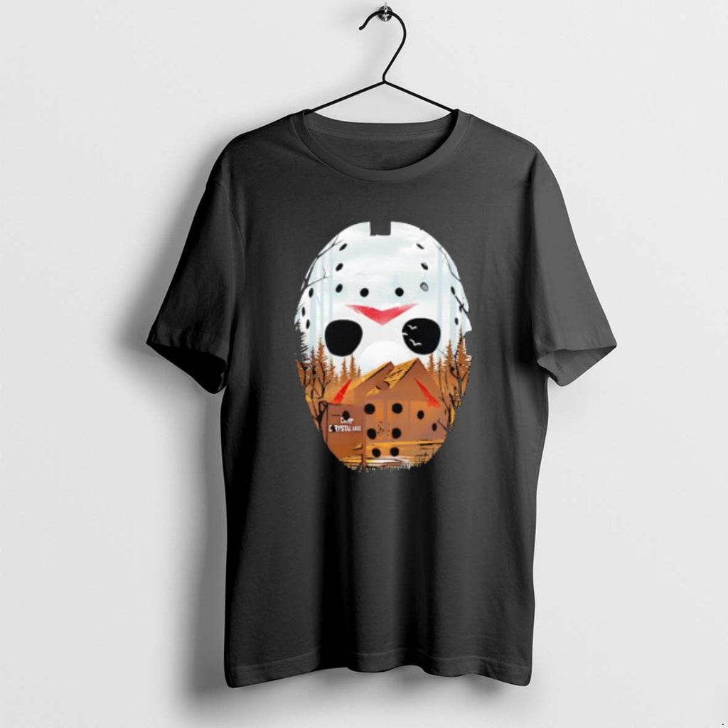 Official Jason Voorhees Mask Moon Over The Lake - Adult & Kids T-Shirts, Sweatshirts & Hoodies apparel design preview 1