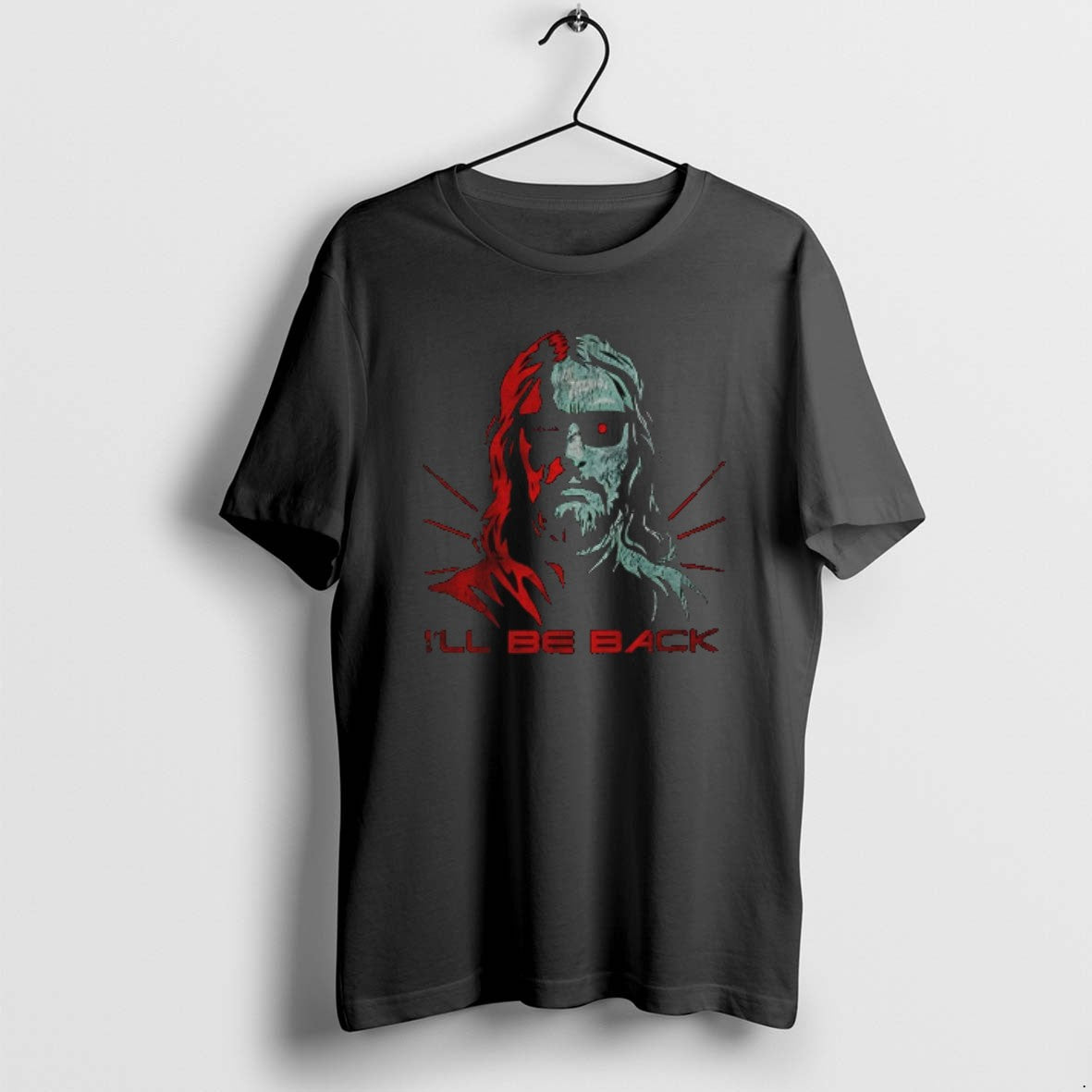 Official Jesus Terminator Ill Be Back - Adult & Kids T-Shirts, Sweatshirts & Hoodies apparel design preview 1