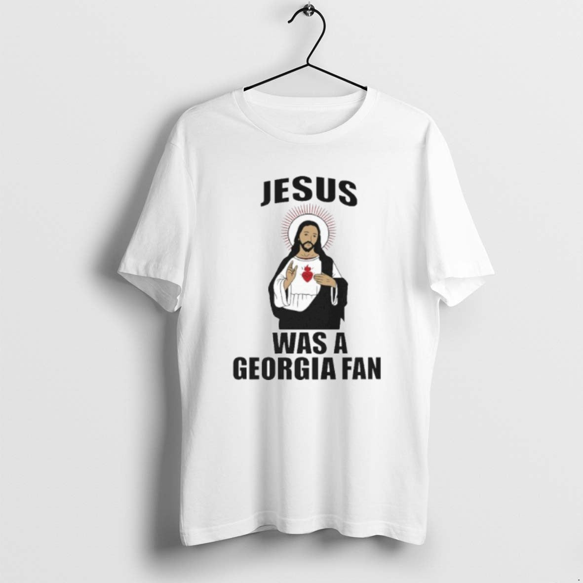 Official Jesus Was A Georgia Fan - Adult & Kids T-Shirts, Sweatshirts & Hoodies apparel design preview 1