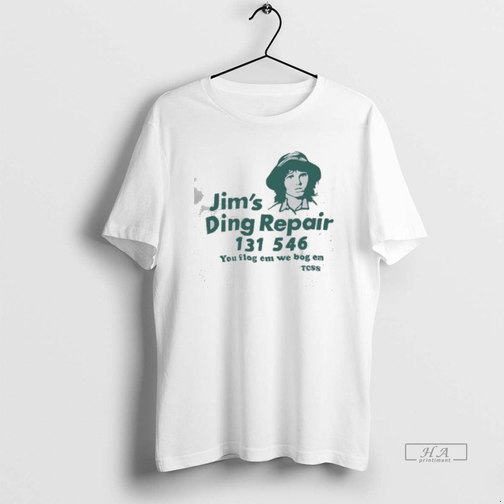 Official Jims Ding Repair 1311 546 You Flog Em We Bog - Adult & Kids T-Shirts, Sweatshirts & Hoodies apparel design preview 1