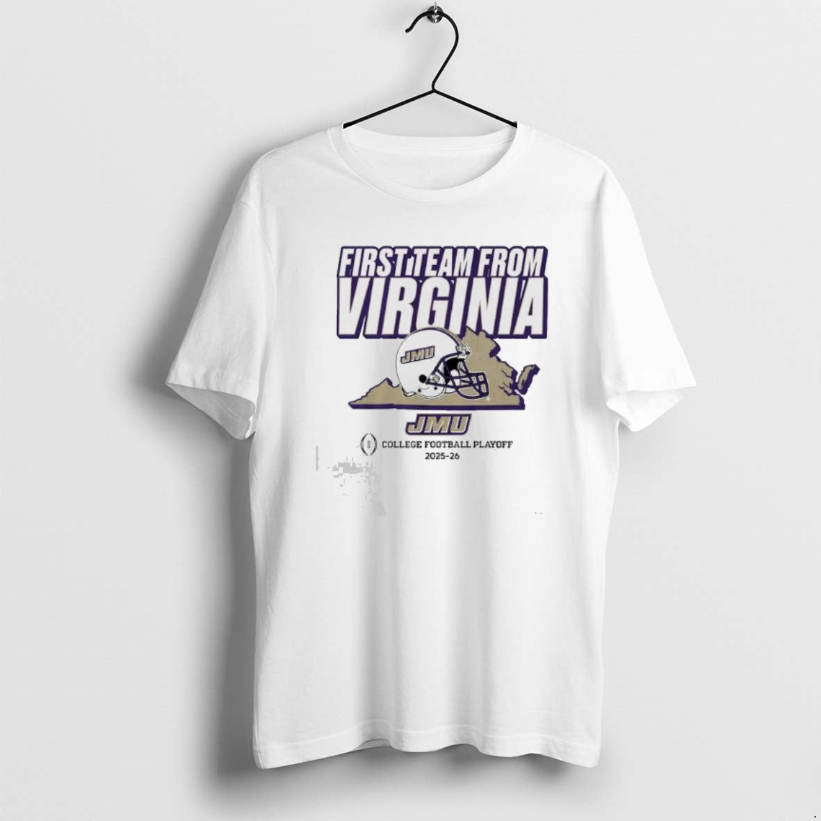 Official Jmu Football Cfp First Team From Virginia - Adult & Kids T-Shirts, Sweatshirts & Hoodies apparel design preview 1