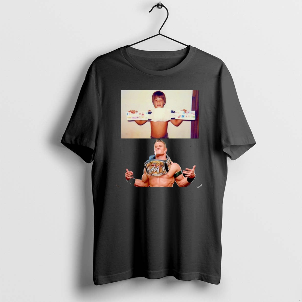 Official John Cena As A Child And Now Christmas - Adult & Kids T-Shirts, Sweatshirts & Hoodies apparel design preview 1