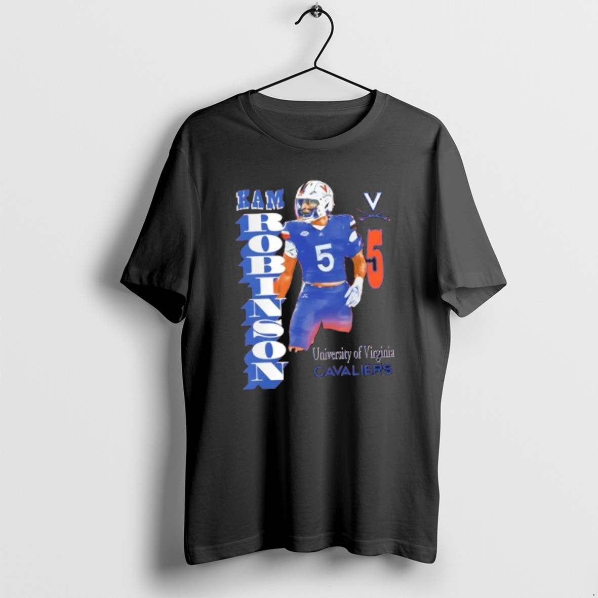 Official Kam Robinson Virginia Cavaliers Portrait - Adult & Kids T-Shirts, Sweatshirts & Hoodies apparel design preview 1