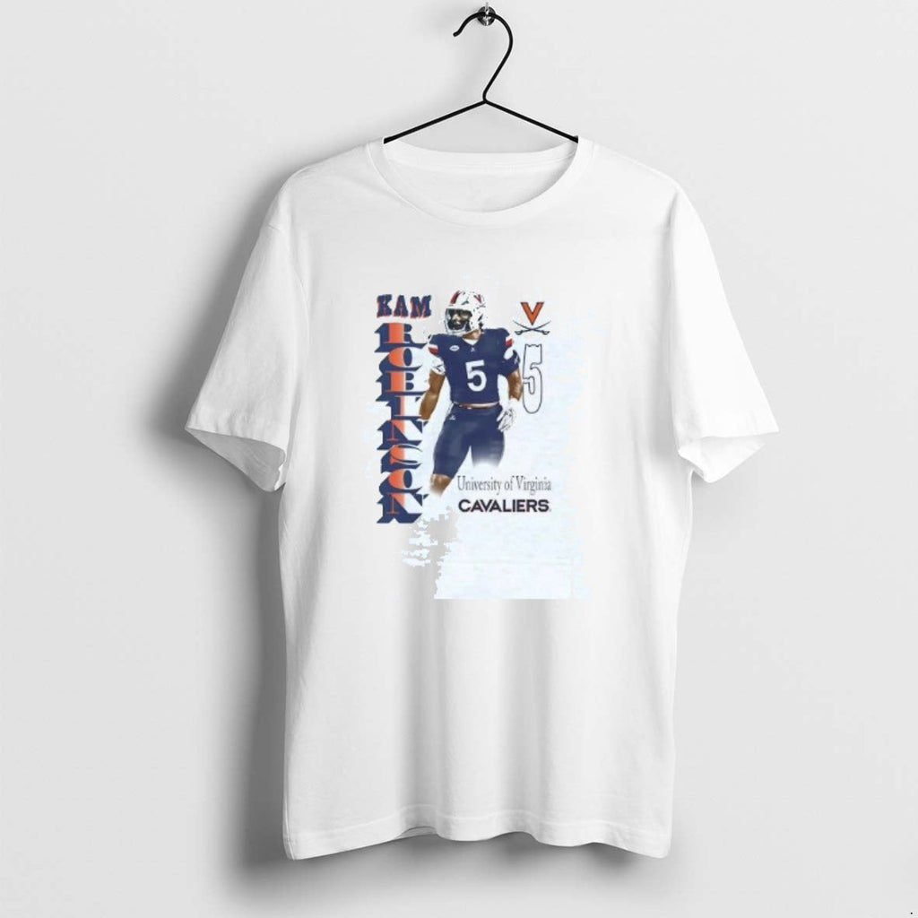 Official Kam Robinson Portrait Virginia Cavaliers - Adult & Kids T-Shirts, Sweatshirts & Hoodies apparel design preview 1