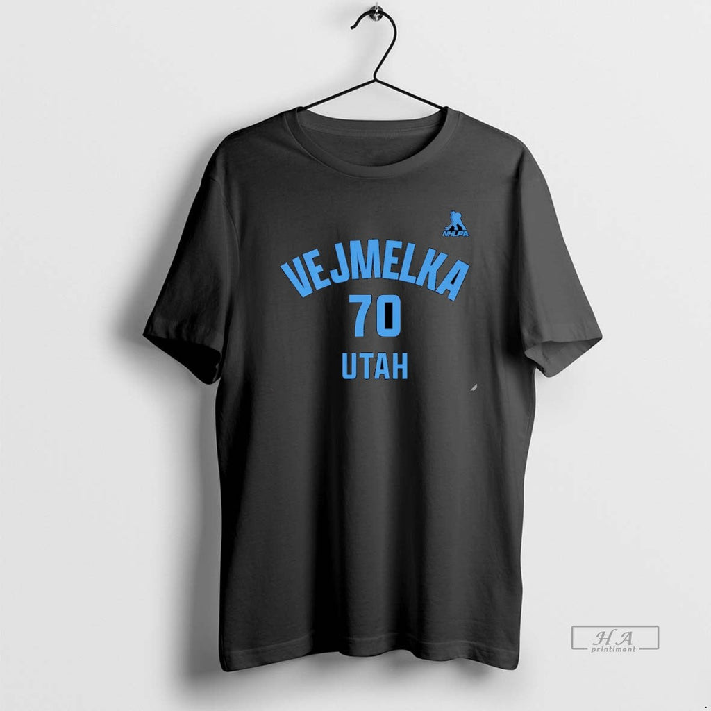 Official Karel Vejmelka Utah Mammoth Name And Number - Adult & Kids T-Shirts, Sweatshirts & Hoodies apparel design preview 1