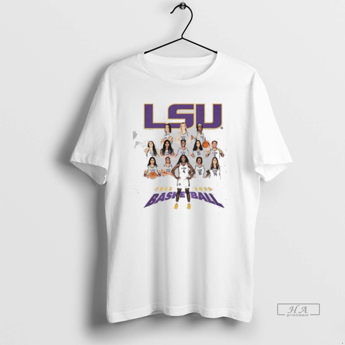 Official Lsu Womens Basketball 2025 2026 Team Player - Adult & Kids T-Shirts, Sweatshirts & Hoodies apparel design preview 1