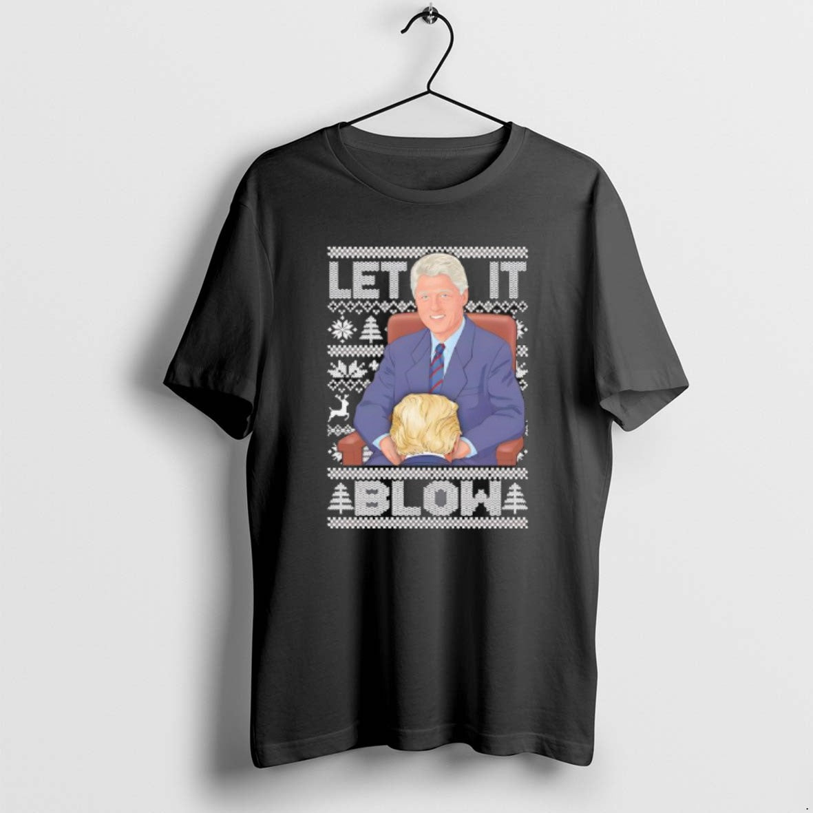 Official Let It Blow Donald Trump And Bill Clinton - Adult & Kids T-Shirts, Sweatshirts & Hoodies apparel design preview 1