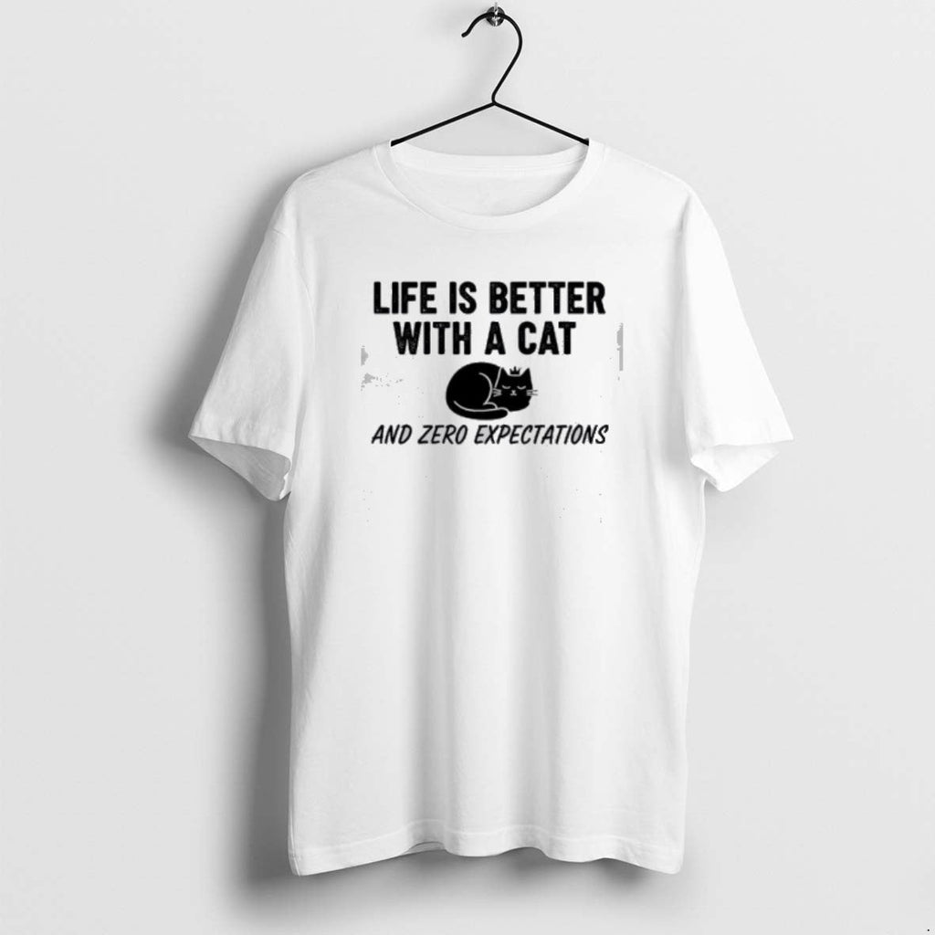 Official Life Is Better With A Cat And Zero - Adult & Kids T-Shirts, Sweatshirts & Hoodies apparel design preview 1