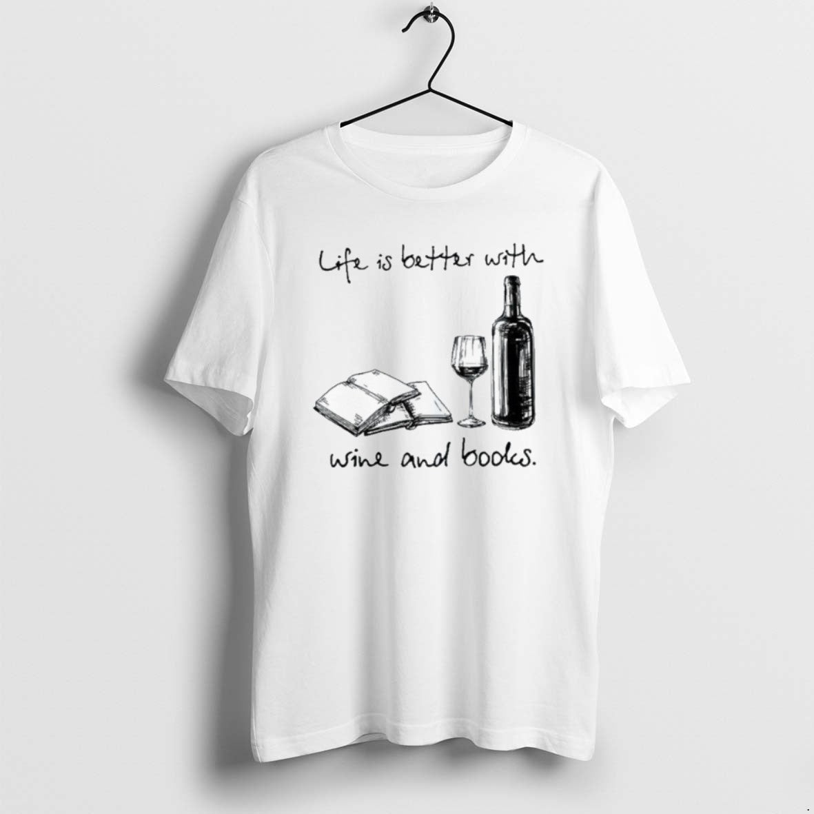 Official Life Is Better With Wine And Books - Adult & Kids T-Shirts, Sweatshirts & Hoodies apparel design preview 1