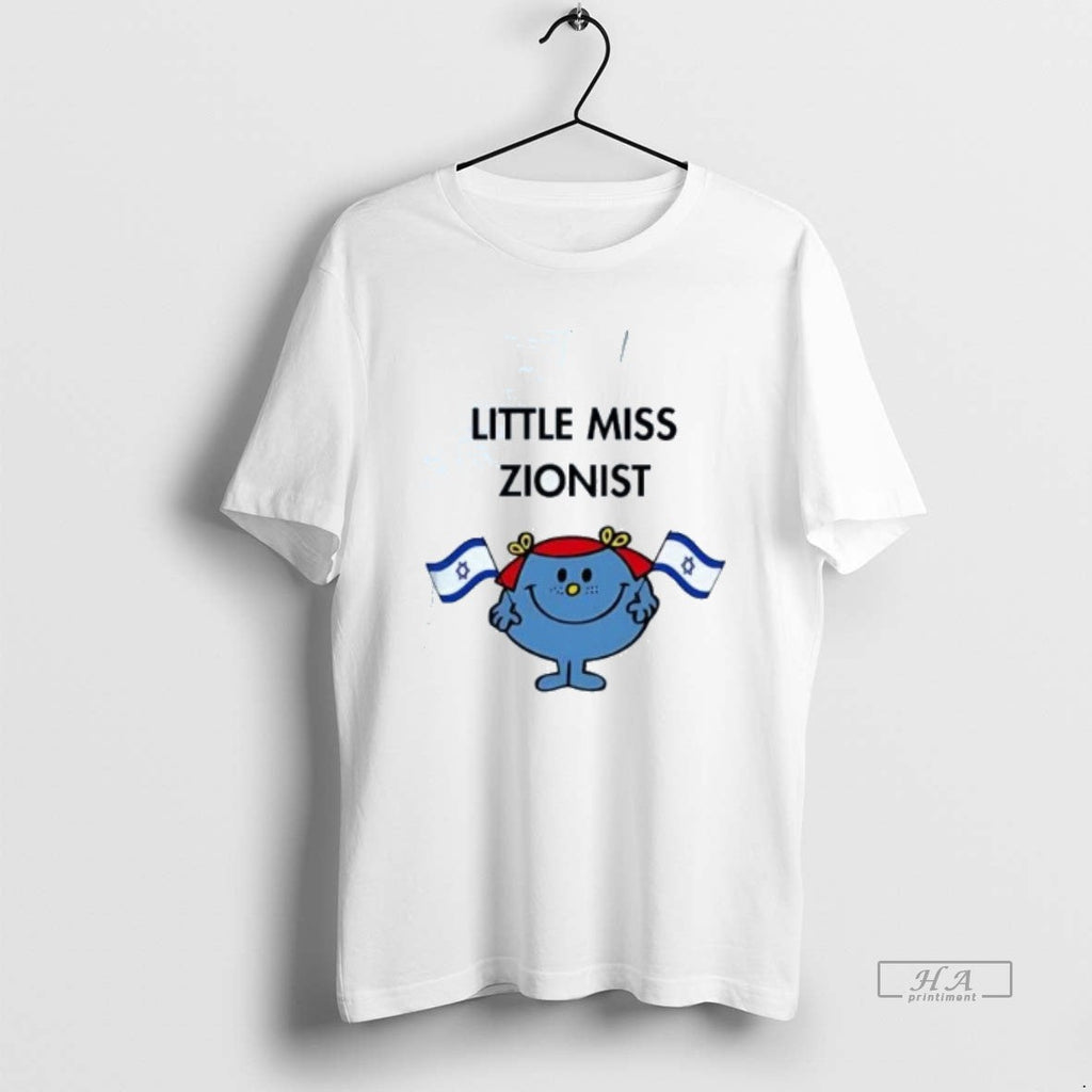 Official Little Miss Zionist Jerusalem Flag - Adult & Kids T-Shirts, Sweatshirts & Hoodies apparel design preview 1