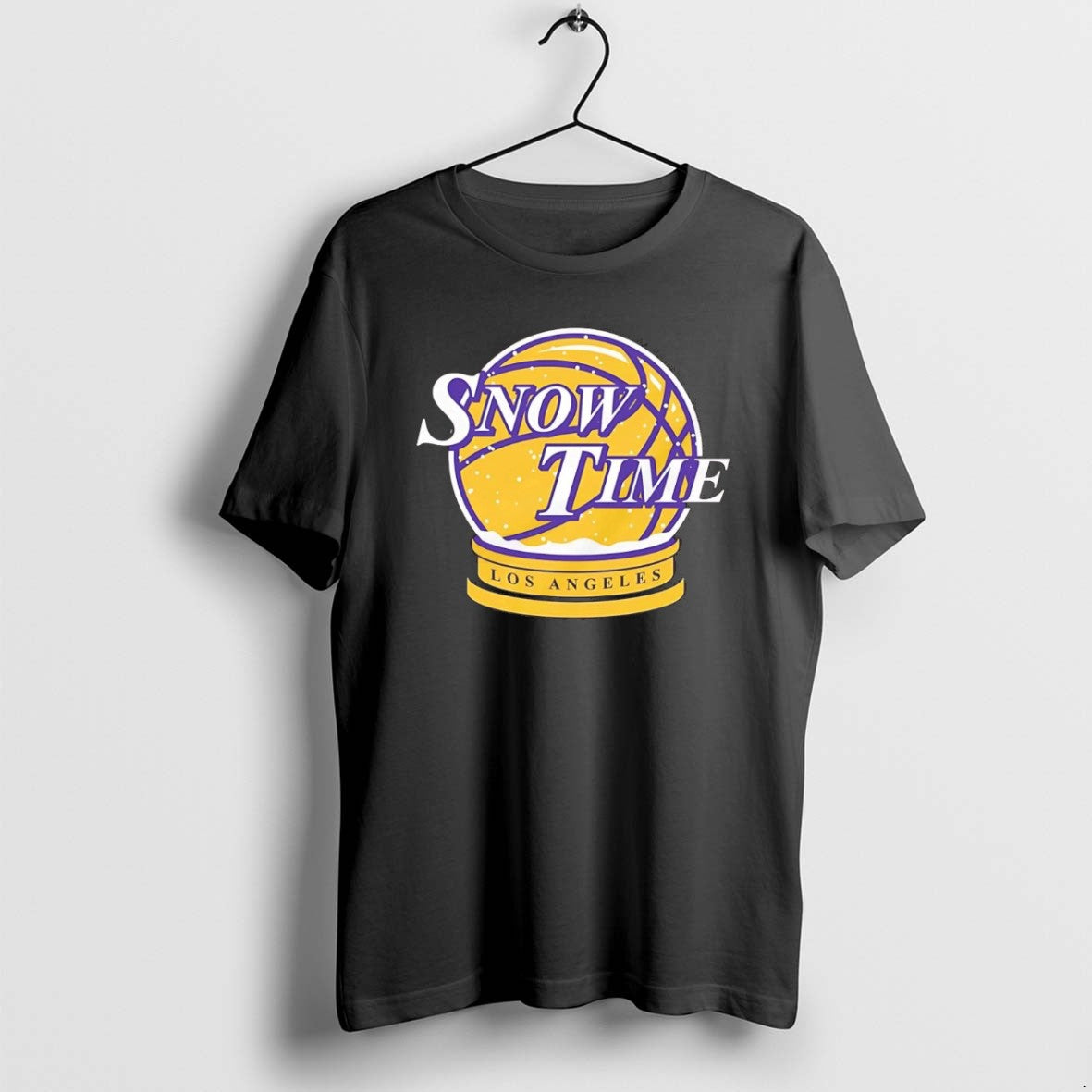 Official Los Angeles Lakers Snow Time Christmas - Adult & Kids T-Shirts, Sweatshirts & Hoodies apparel design preview 1
