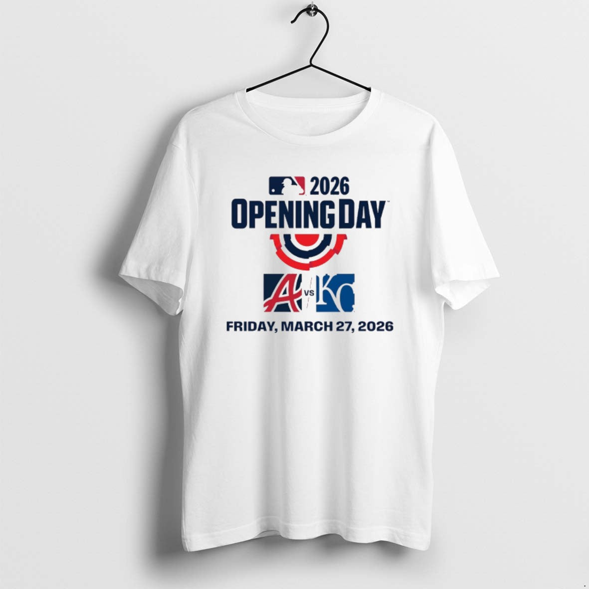 Official Mlb 2026 Opening Day Atlanta Braves Vs - Adult & Kids T-Shirts, Sweatshirts & Hoodies apparel design preview 1