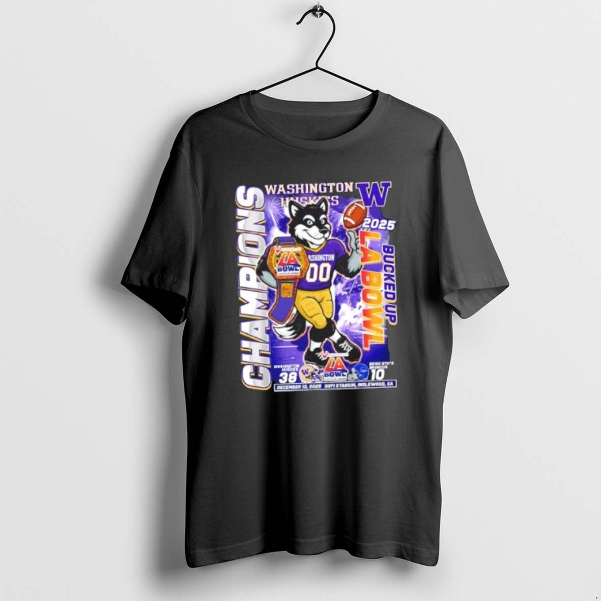 Official Mascot Washington Huskies 2025 Bucked Up La - Adult & Kids T-Shirts, Sweatshirts & Hoodies apparel design preview 1