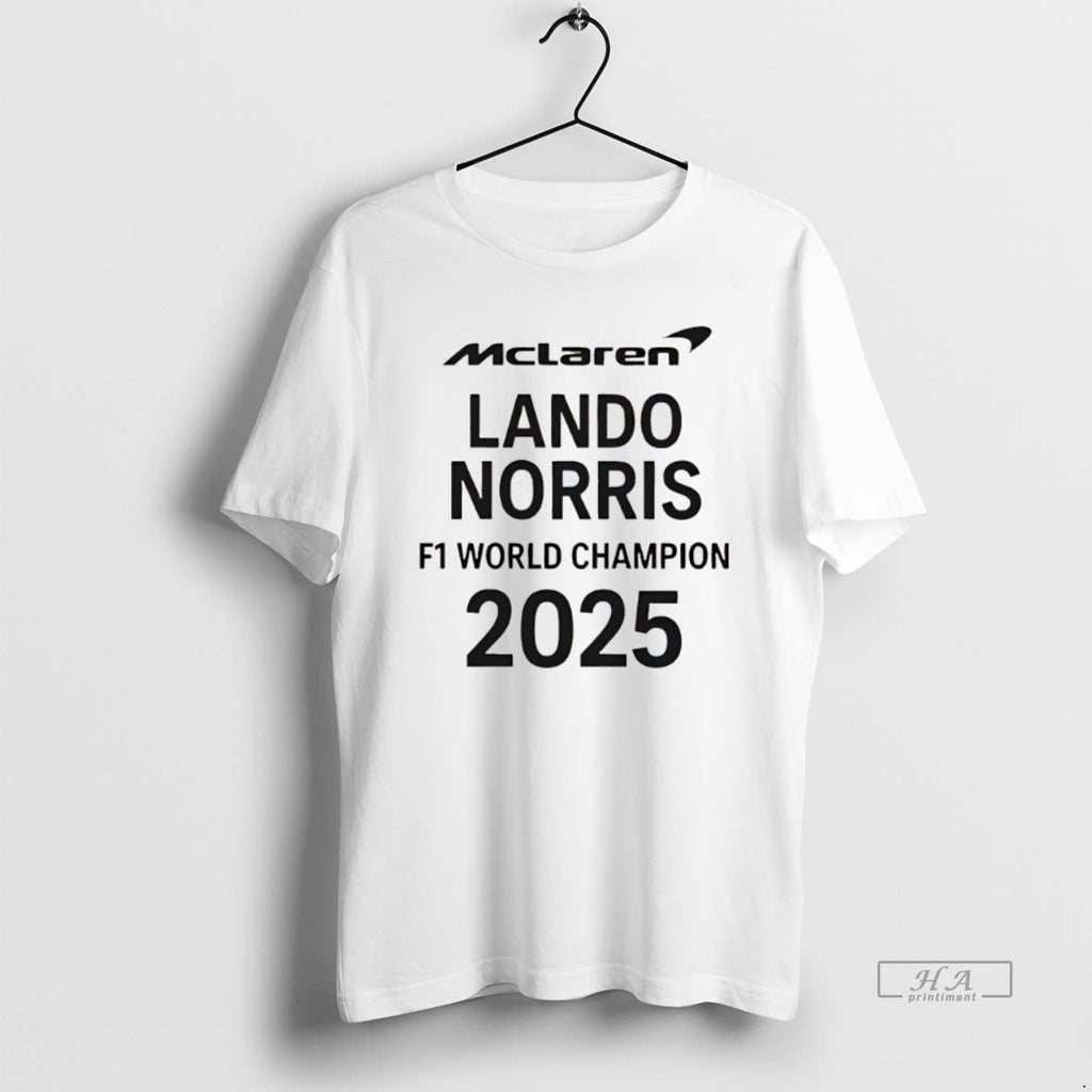 Official Mclaren Lando Norris F1 World Champion 2025 - Adult & Kids T-Shirts, Sweatshirts & Hoodies apparel design preview 1