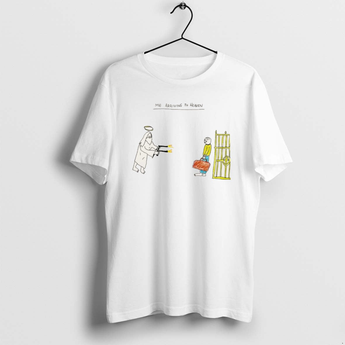 Official Me Arriving To Heaven Paint Christmas - Adult & Kids T-Shirts, Sweatshirts & Hoodies apparel design preview 1