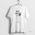 Official Merrier With A Martini Christmas - Adult & Kids T-Shirts, Sweatshirts & Hoodies apparel design preview 1