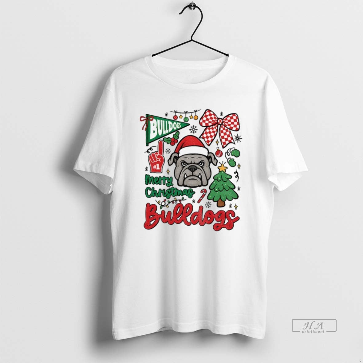 Official Merry Christmas Georgia Bulldogs Game Day - Adult & Kids T-Shirts, Sweatshirts & Hoodies apparel design preview 1