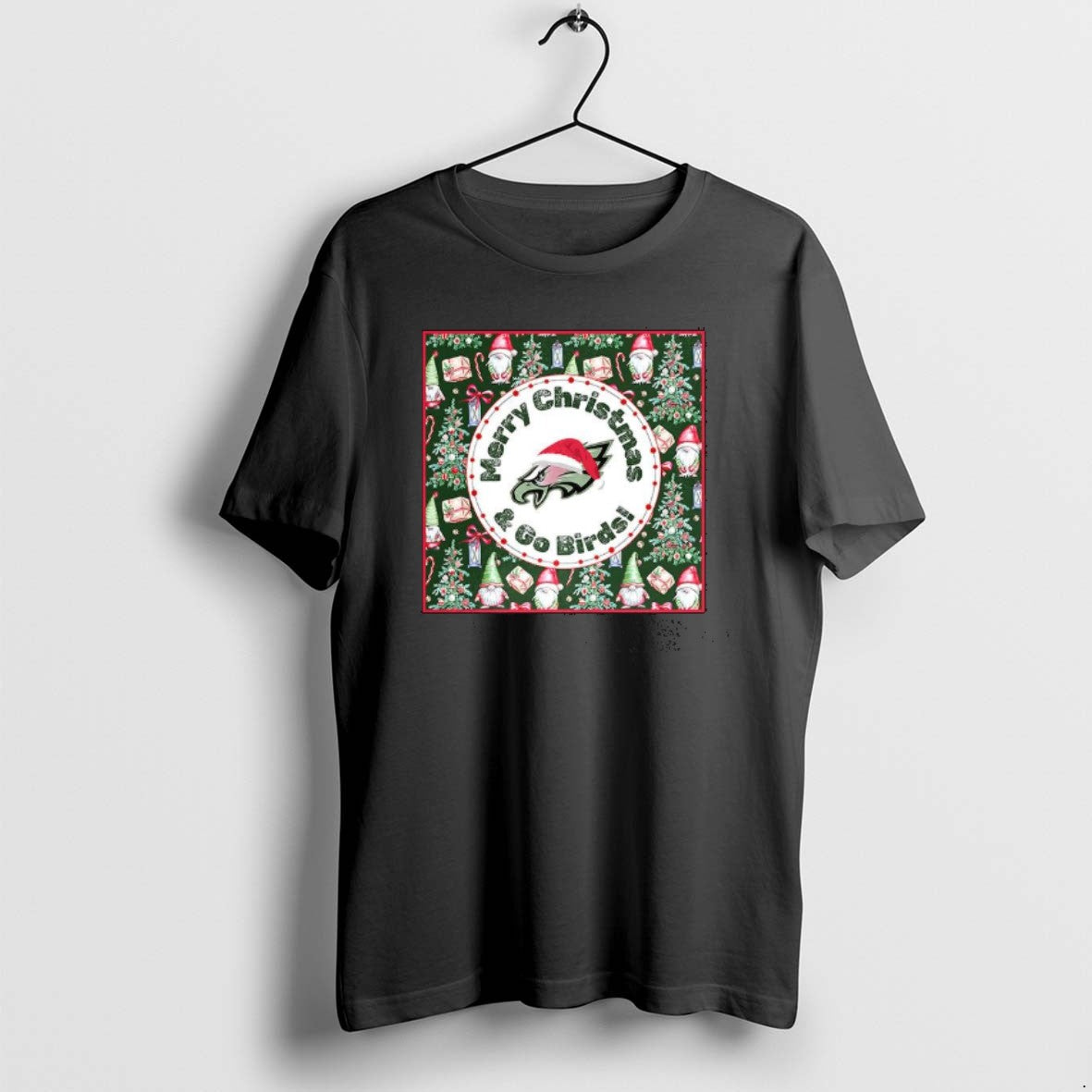 Official Merry Christmas And Go Birds Logo - Adult & Kids T-Shirts, Sweatshirts & Hoodies apparel design preview 1