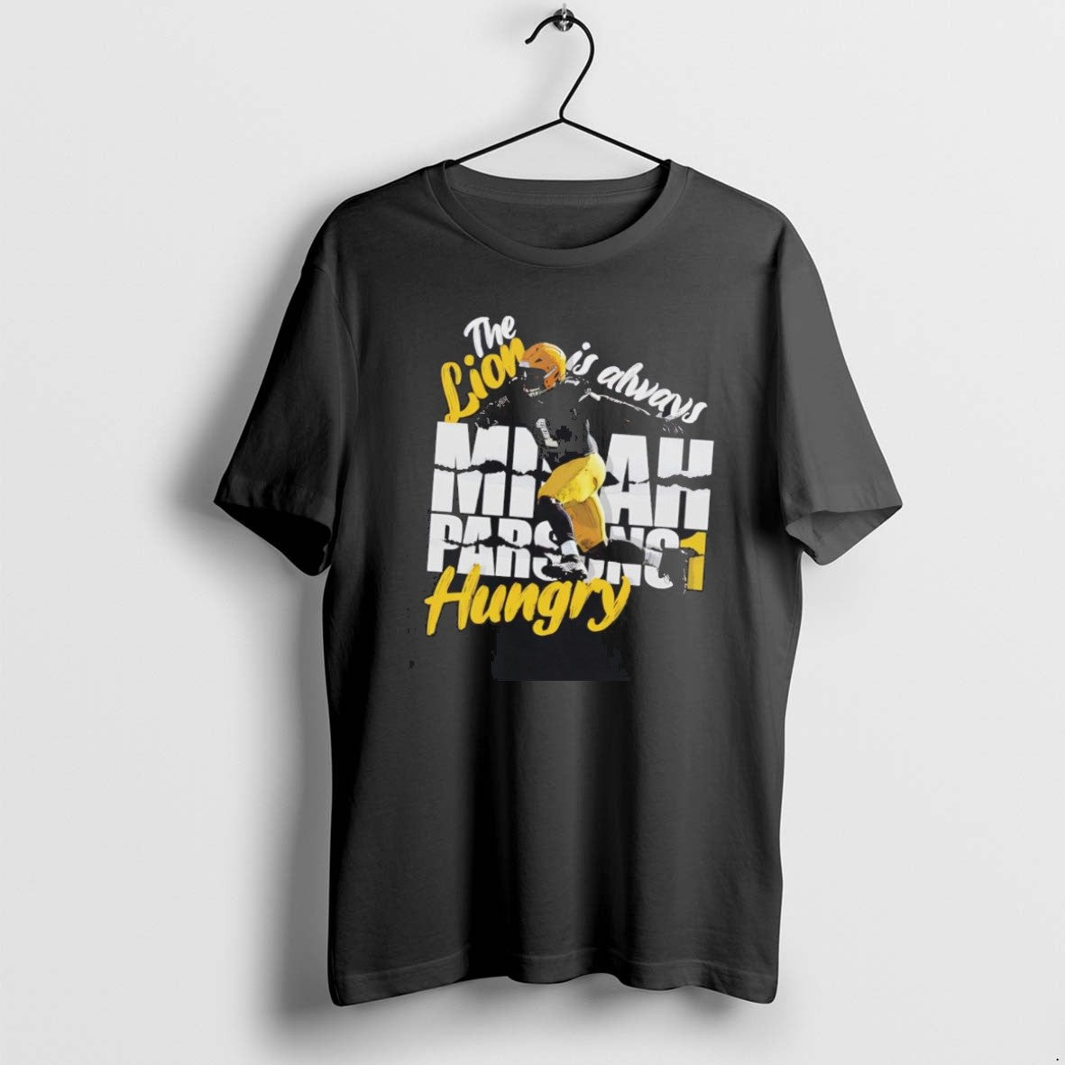 Official Micah Parsons The Lion Is Always Hungry - Adult & Kids T-Shirts, Sweatshirts & Hoodies apparel design preview 1