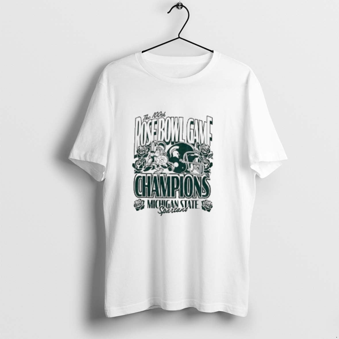 Official Michigan State Spartans 2014 Rose Bowl 100th - Adult & Kids T-Shirts, Sweatshirts & Hoodies apparel design preview 1
